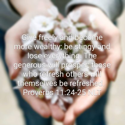 The Call to Being Generous