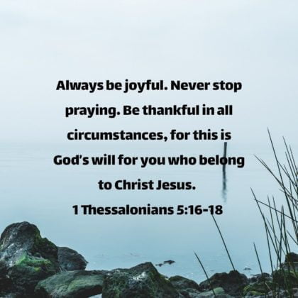 Joy, Prayer, And Thankfulness