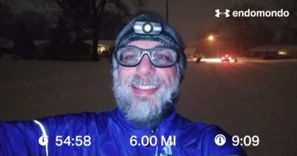 Frozen Beard On The Final Stretch Of Training For The Groundhog Day Marathon