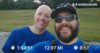Knocking Out Some Early Morning Miles With A Hope Water Teammate