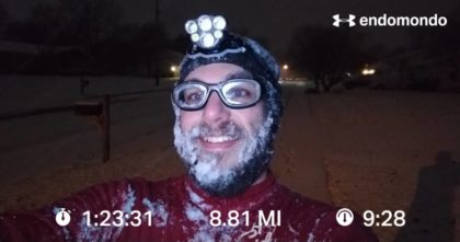 Only In The Midwest, Rainy Run On Monday And A Snowy Run On Tuesday